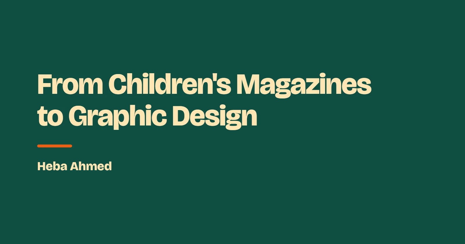 From Children's Magazines to Graphic Design: My Journey to Mango Studio